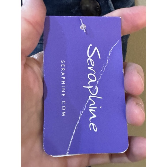 Seraphine‎ Maternity Denim Overalls Womens Size 10 Straight - Picture 5 of 12